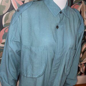 Vintage Dale Clothing Company Teal Button Up Shirt L